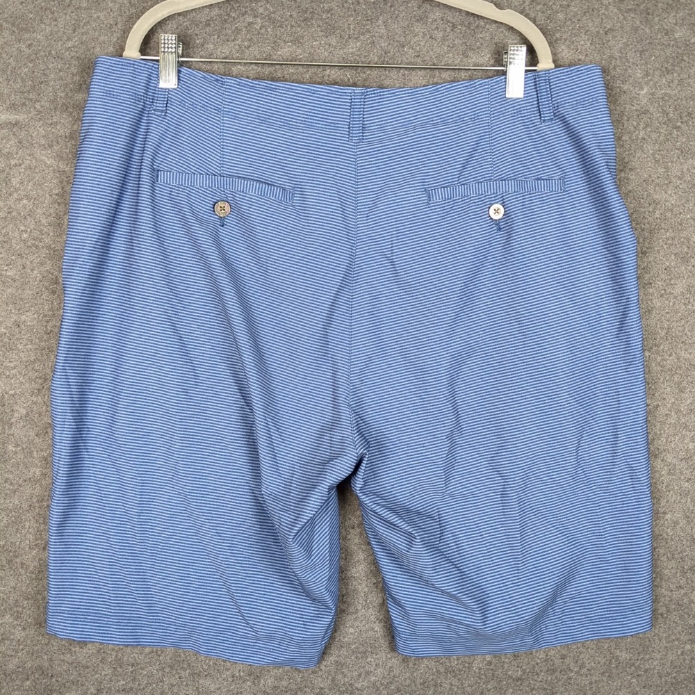 Pebble Beach Mens Performance Golf Shorts Blue White‎ Micro Stripe Size 40 - Picture 6 of 13